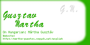 gusztav martha business card